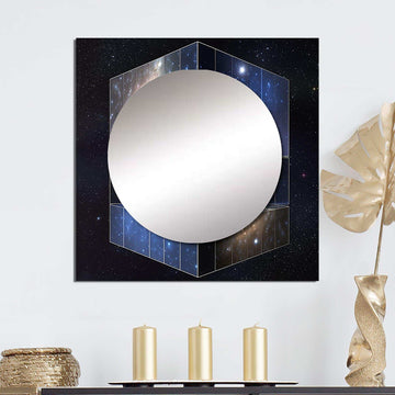 Block Universe Theory Space Galaxy - Astronomy & Space Wall Mirror